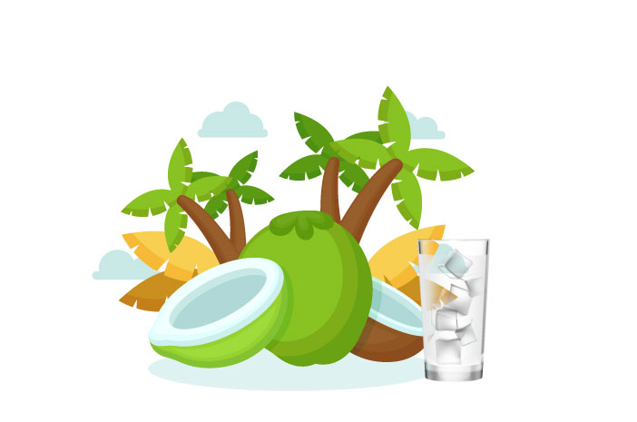 Causas de beber agua de coco pueden aliviar el dolor de estómago